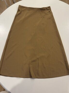 J. Crew Camel Brown Midi A-Line Skirt
